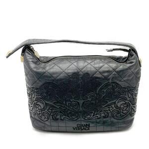 Versace handbag embroidered black